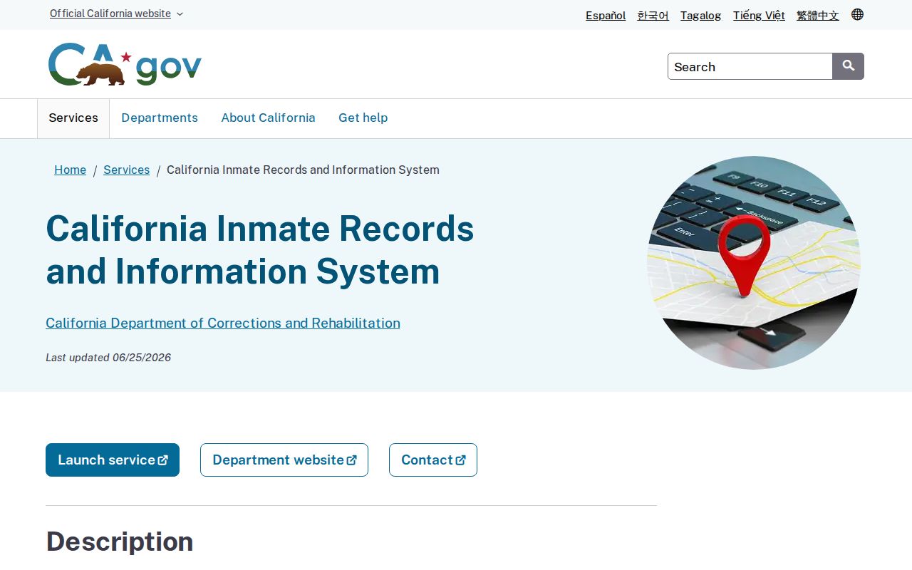 San Diego County released inmates CDCR CIRIS field description